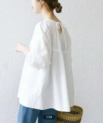 SHIPS any 화이트 오부 소매 백리본 셔츠