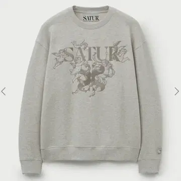 SATUR 세터 맨투맨 자수 라이트 그레이 M