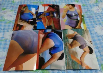 80년대 아이돌 브로마이드 미타 히로코 수영 대회 2 L 사이즈 6장