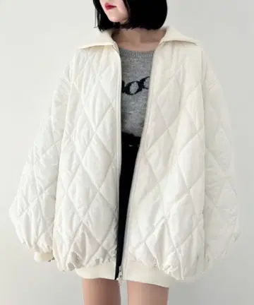 헤더 퀼팅 볼륨 블루종