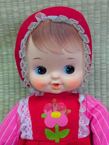 쇼와 레트로 당시 제작 껴안는 인형 히로짱 페이스 러버 인형