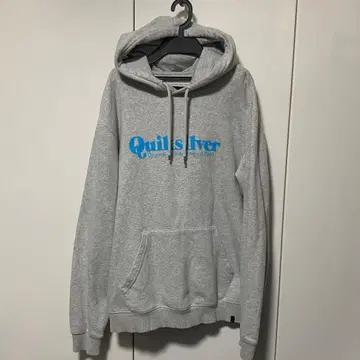 Quiksilver 그레이 후드 부착 후드티 M