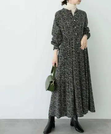 URBAN RESEARCH 레오파드 도트 프린트 원피스