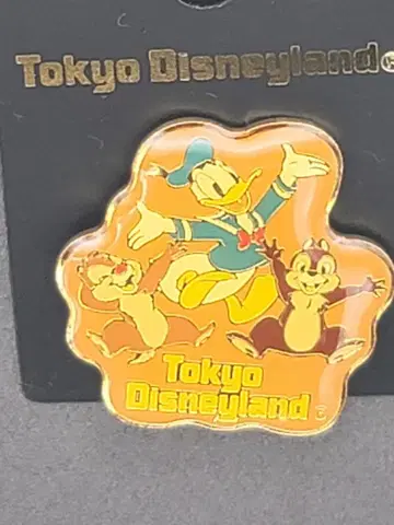 도쿄 디즈니랜드 핀 배지 도널드 덕, 칩&데일