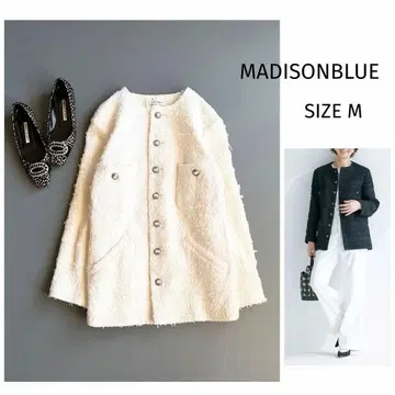 레어 22SS [ 매디슨 블루 ] 완판 노카라 자켓 트위드 M