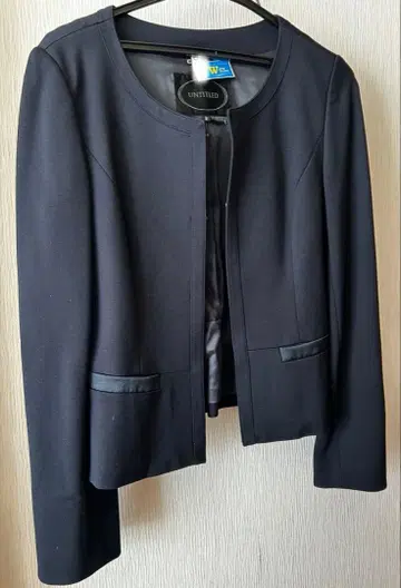 언타이틀 네이비 스커트 수트