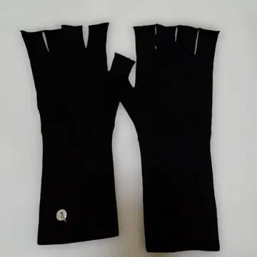 블랙 핑거리스 장갑 로고 포함