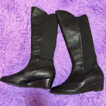 새상품급 히로코  롱 부츠 블랙 24.0cm