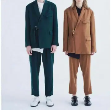 CULLNI 스튜디오 별주 더블 새틴 슬림 팬츠 앵클 팬츠