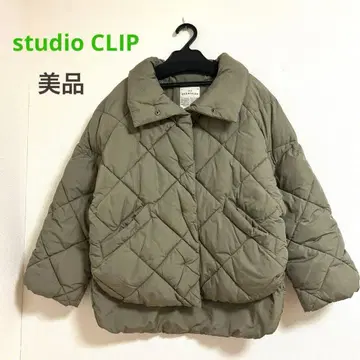 [ 새상품급 ] studio CLIP 퀼트 자켓 카키 아우터