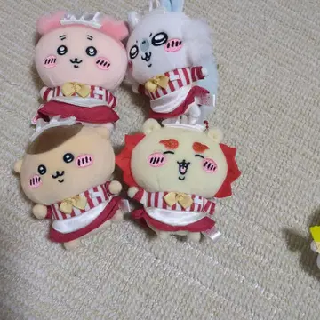 메이드풍 캐릭터 봉제 인형 4개 세트