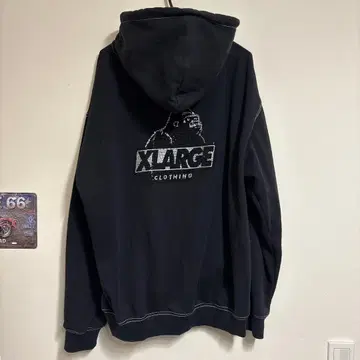 XLARGE 큐빅 후드티 블랙 XL