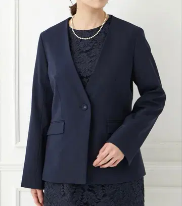 새상품급 AIMER 에메 노카라 자켓 M 사이즈 네이비 싱글 버튼