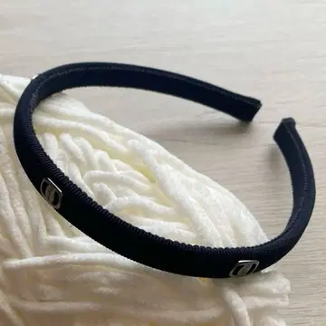 페라가모 새상품급 머리띠 실버 금장 장식 3개 [빈티지]