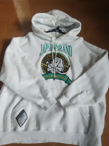 갈피 화이트 후드티 L