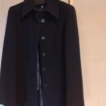 MICHEL KLEIN 블랙 롱 코트 38