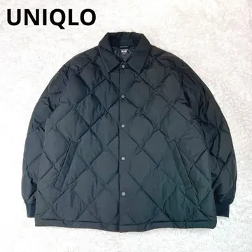 레어 사이즈 새상품급 유니클로 퍼프 테크 퀼팅 자켓 블랙 XXL