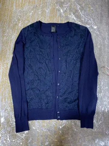 새상품급 소브 레이스 가디건 네이비 36