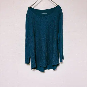 Croft&Barrow 틸 색상 긴팔 티셔츠 [ L 사이즈 ]