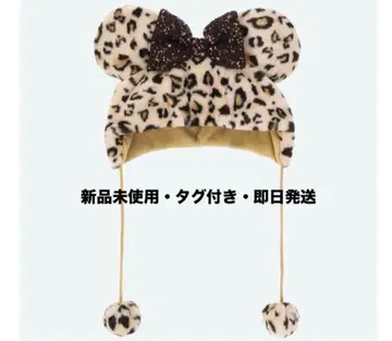 미니 마우스풍 레오파드 무늬 캡