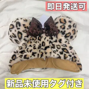 미니 마우스풍 레오파드 무늬 캡