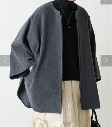 [ 즉시 구매 OK ] [ 미사용 새상품 ] 비어즐리 울 판초 코트