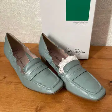 [ 긴자 카네마츠 ] 어스 컬러 블루 스카이블루 로퍼 펌프스 새상품급