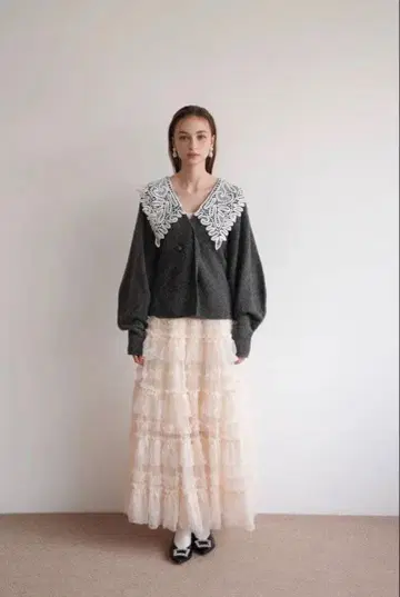 acka tulle long skirt 샤샤 스커트 아이보리