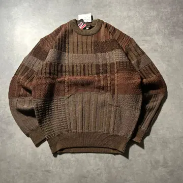 빈티지 울 베이지 케이블 데드스탁 니트 스웨터