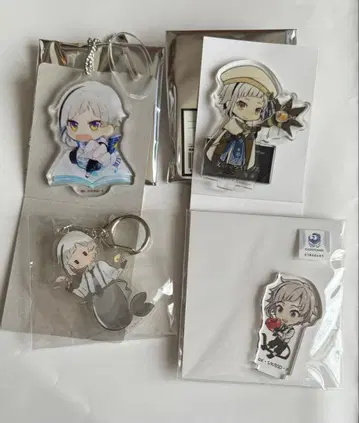 문호 스트레이독스 아크릴 키링 아크릴 스탠드 나카지마 아츠시 4점 세트