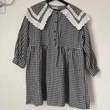 BUBBLE 깅엄 체크 원피스