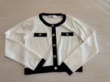 tocco closet luxe 토코 클로젯 바이컬러 가디건