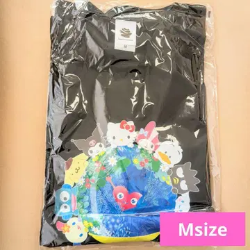 요코하마 꽃박람회 산리오 뚱크뚱크 콜라보 티셔츠 M 사이즈 블랙