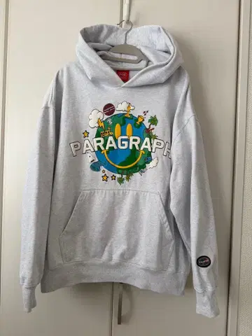 PARAGRAPH 패러그래프 스마일 어스 후드티 그레이