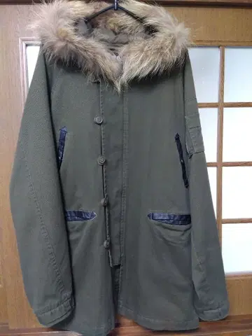 남성용 퍼 코트 M