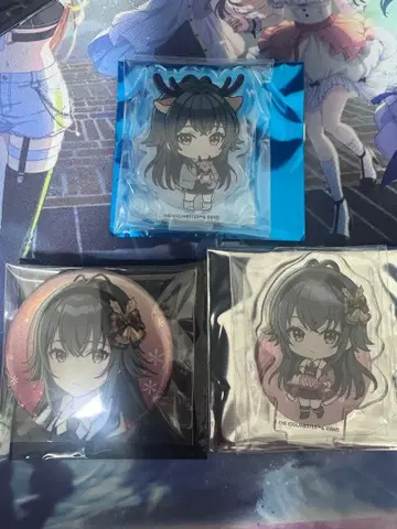 츠키무라 테마리 학마스 핸즈 미니 아크릴 스탠드 캔뱃지 세트