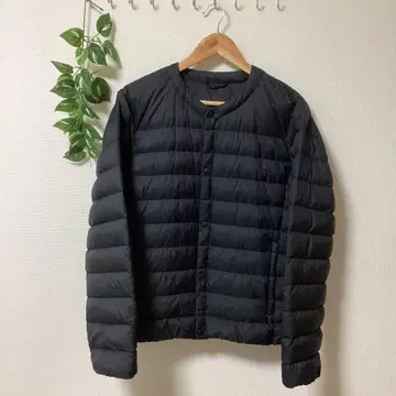 무인양품 다운 자켓 포켓터블 블랙 L