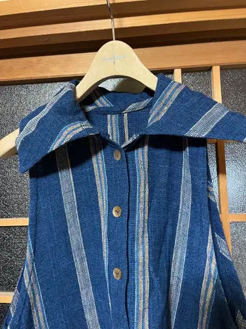 새상품급 우사토 네이비 나염 롱베스트