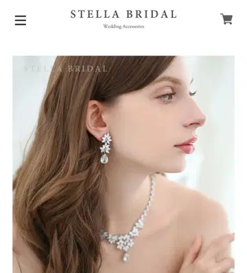 스텔라 브라이덜 큐빅 지르코니아 브라이덜 귀찌