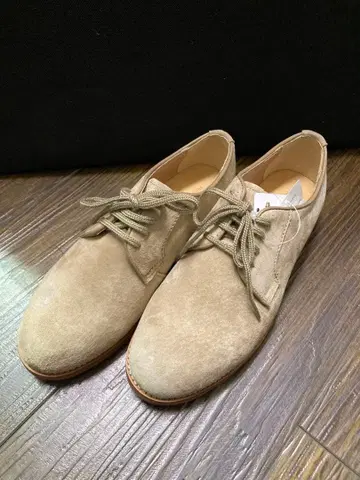 허시파피 베이지 스웨이드 레이스업 슈즈 23cm