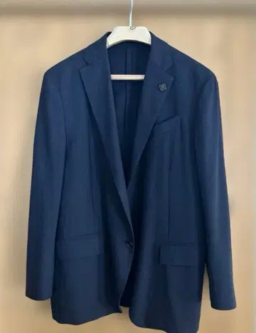 LARDINI easy wear 테일러드 자켓 네이비 52