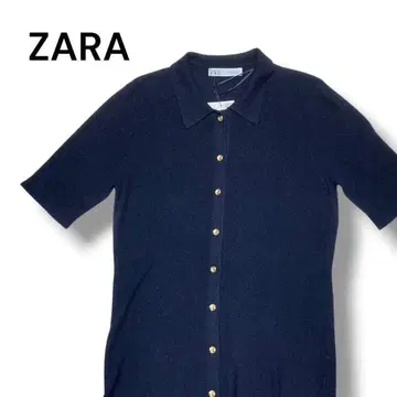 ZARA 자라 택 포함 니트 원피스 롱 원피스 네이비 롱 기장