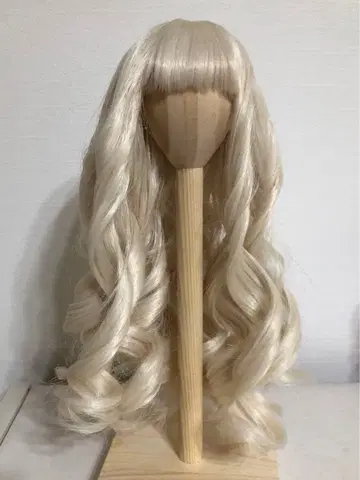 인형 가발 라이트 골드 볼륨 컬