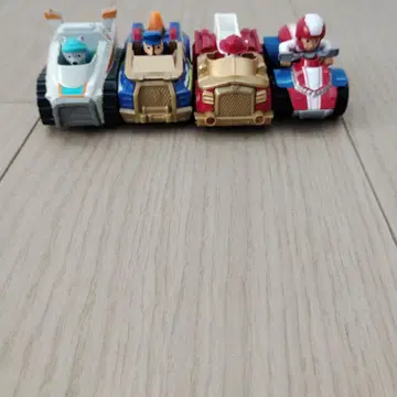 패트롤 미니카 4대 세트