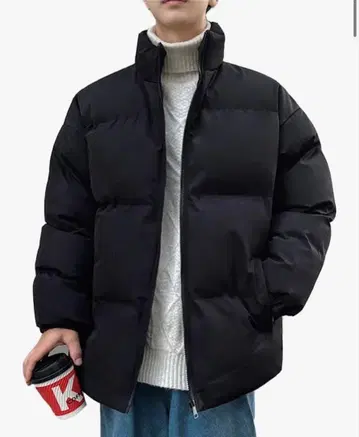 패딩 자켓 블랙 일본 L 방한