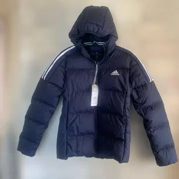 새상품 adidas 후드 부착 다운 자켓 네이비 L