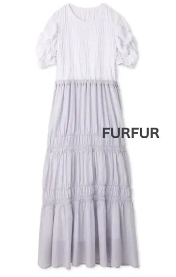 퍼퍼 FURFUR [미사용] 셔링 컷 원피스 라벤더