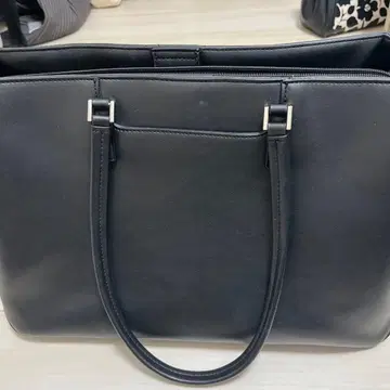 블랙 합성 피혁 비즈니스 백