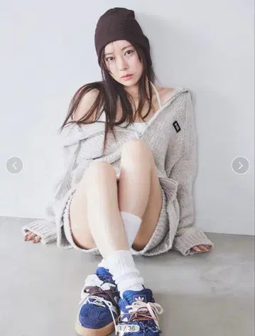 snidel 로빙 니트 후디 스나이델