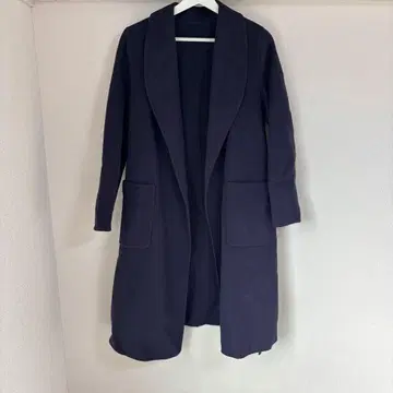 네이비 롱 코트 벨트 포함